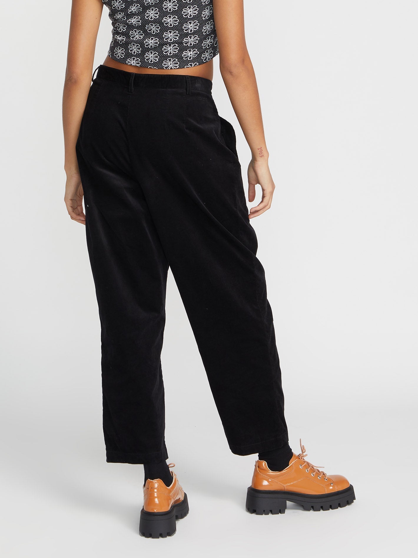 Histone Ribbed Pants - BLACK