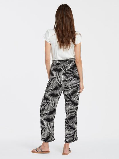 Stay Palm Pants - BLACK WHITE