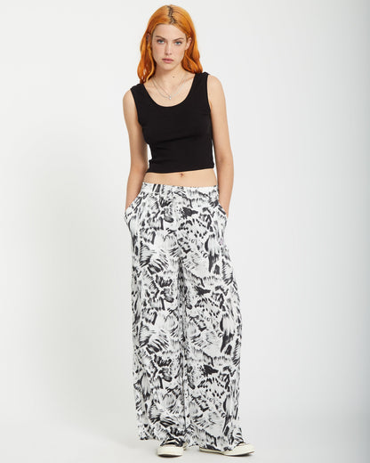 Alix Hose mit elastischer Taille - SCHWARZ WEISS