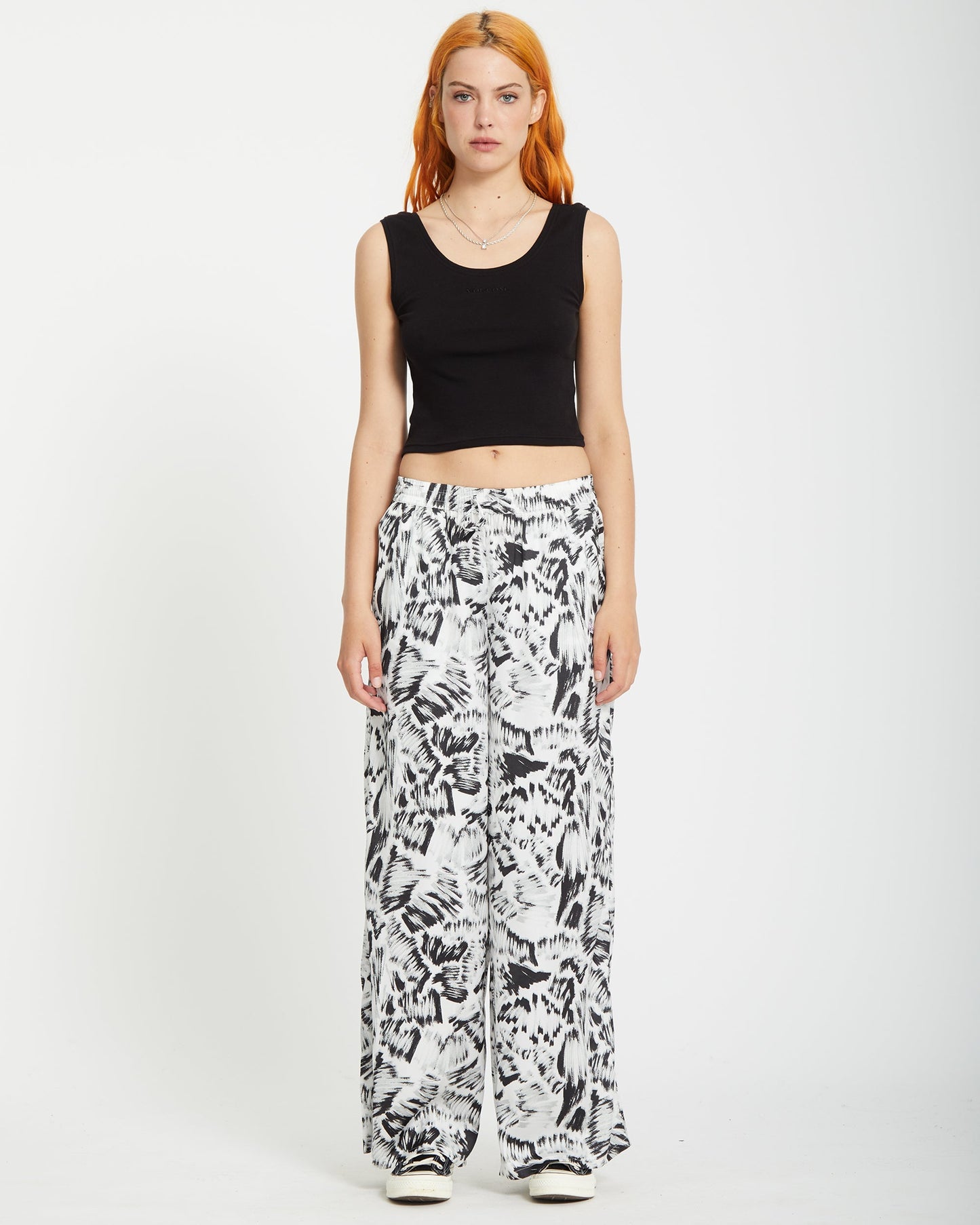 Alix Hose mit elastischer Taille - SCHWARZ WEISS
