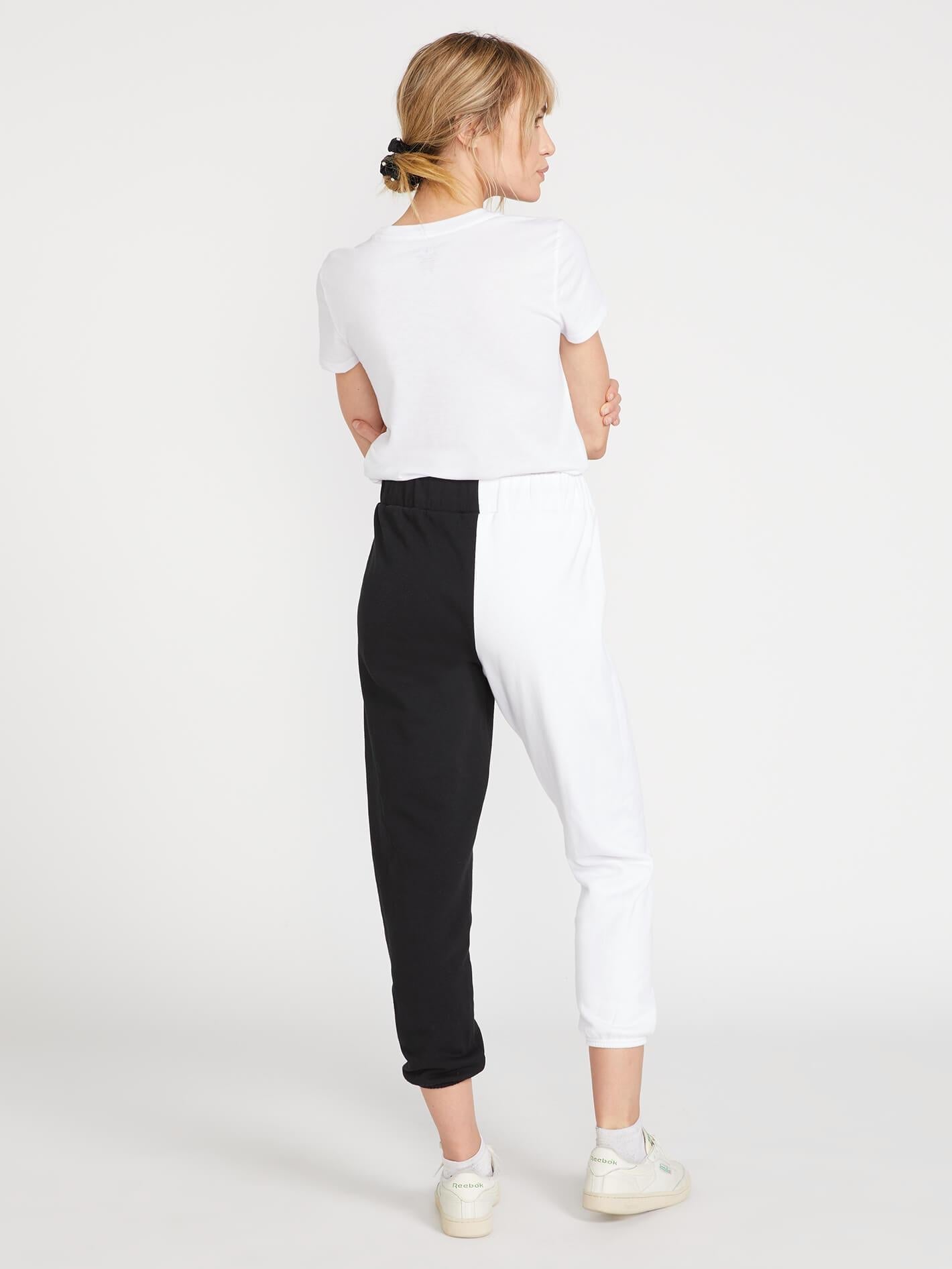 Vol Stone Fleece pants - BLACK WHITE