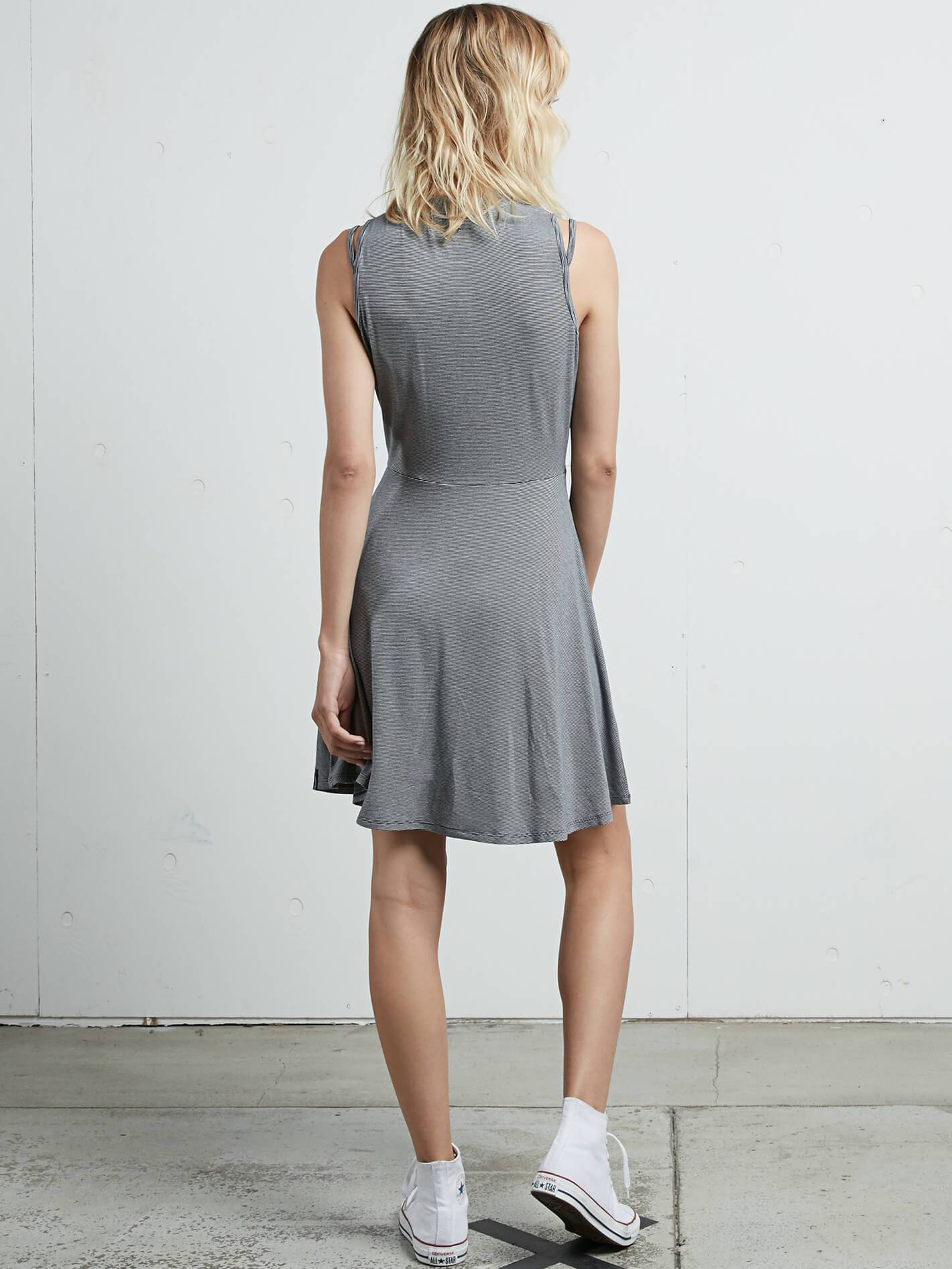 Open Arms Dress - Vintage Navy