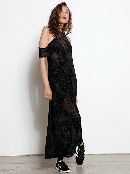 Palmshell Maxi Dress - Black