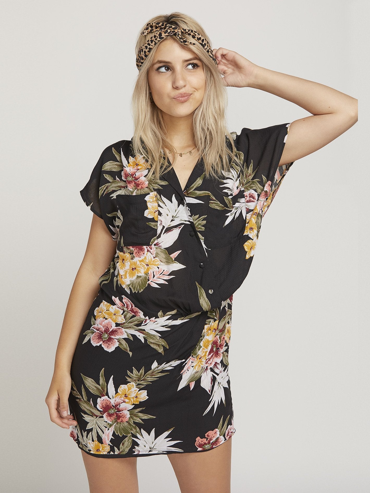 Rag'N Flower Dress - Black Combo