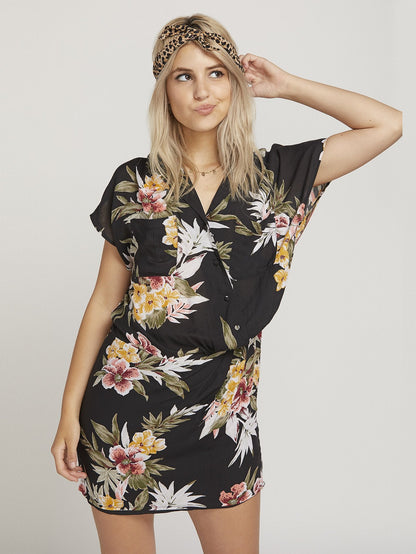 Rag'N Flower Dress - Black Combo