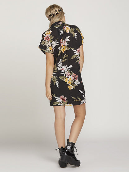 Rag'N Flower Dress - Black Combo