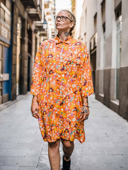Egle Zvirblyte Kleid - LIVING CORAL