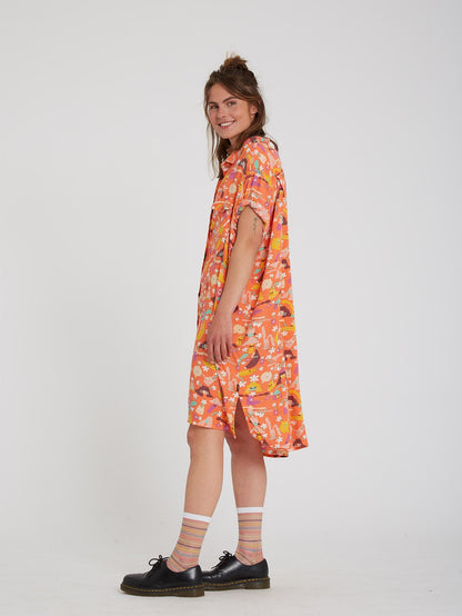 Egle Zvirblyte Kleid - LIVING CORAL