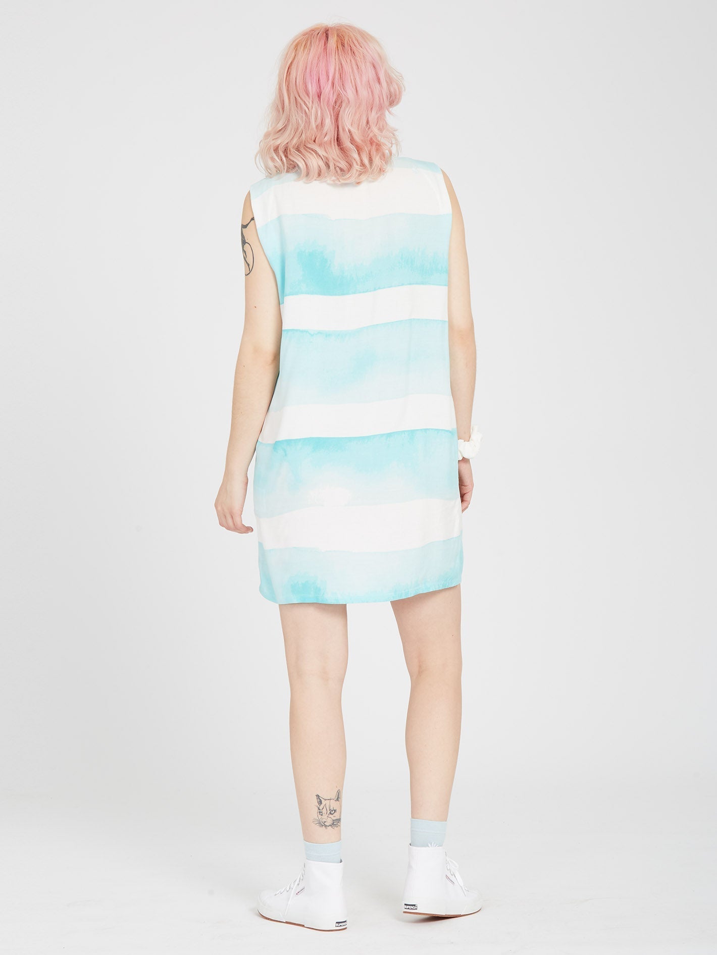 Robe Stay Stripes - PALE AQUA