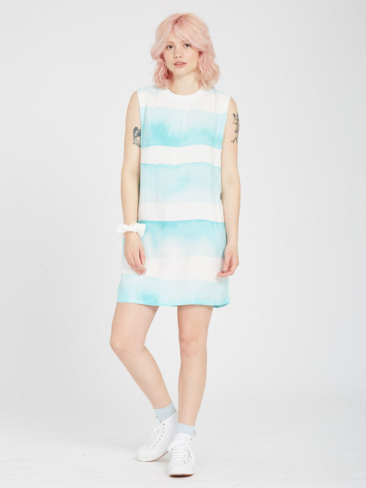 Stay Stripes Kleid - Blasses Aqua
