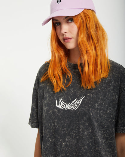 Alix T-Shirt-Kleid - VINTAGE SCHWARZ