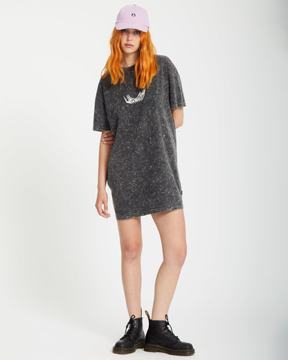 Alix T-Shirt-Kleid - VINTAGE SCHWARZ
