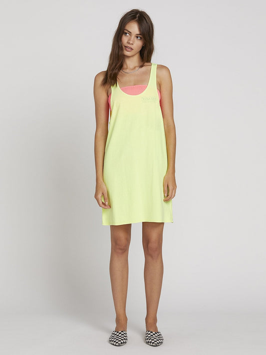 Neon And On Dress - Neon Yellow