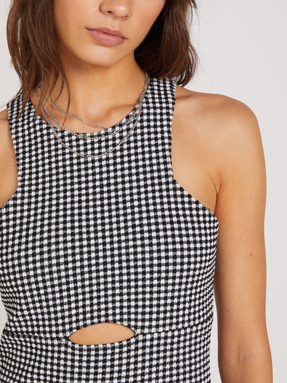 Robe Bodycon - BLACK WHITE