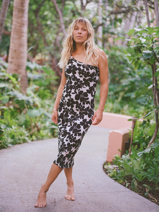 Coco Ho Assymetric Dress - Black White