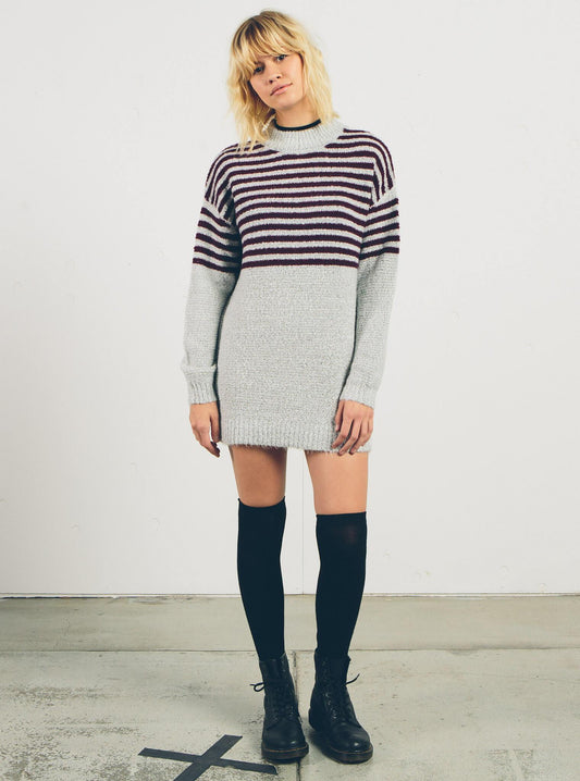 Cold Daze Sweater Dress - Heather Gray