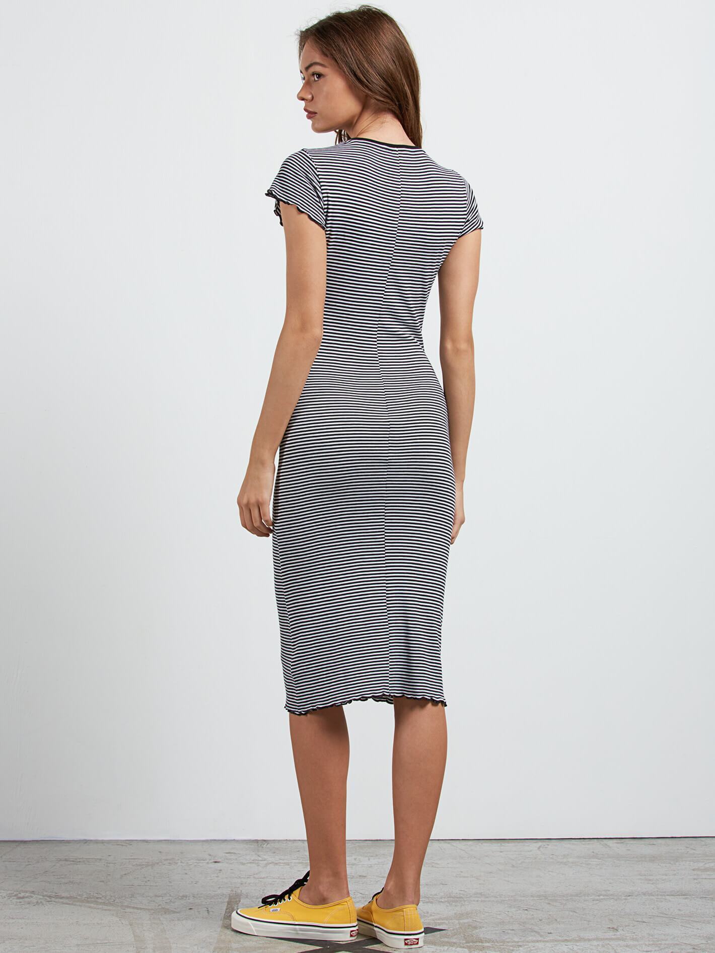 Colder Sholder Dress - Black Combo