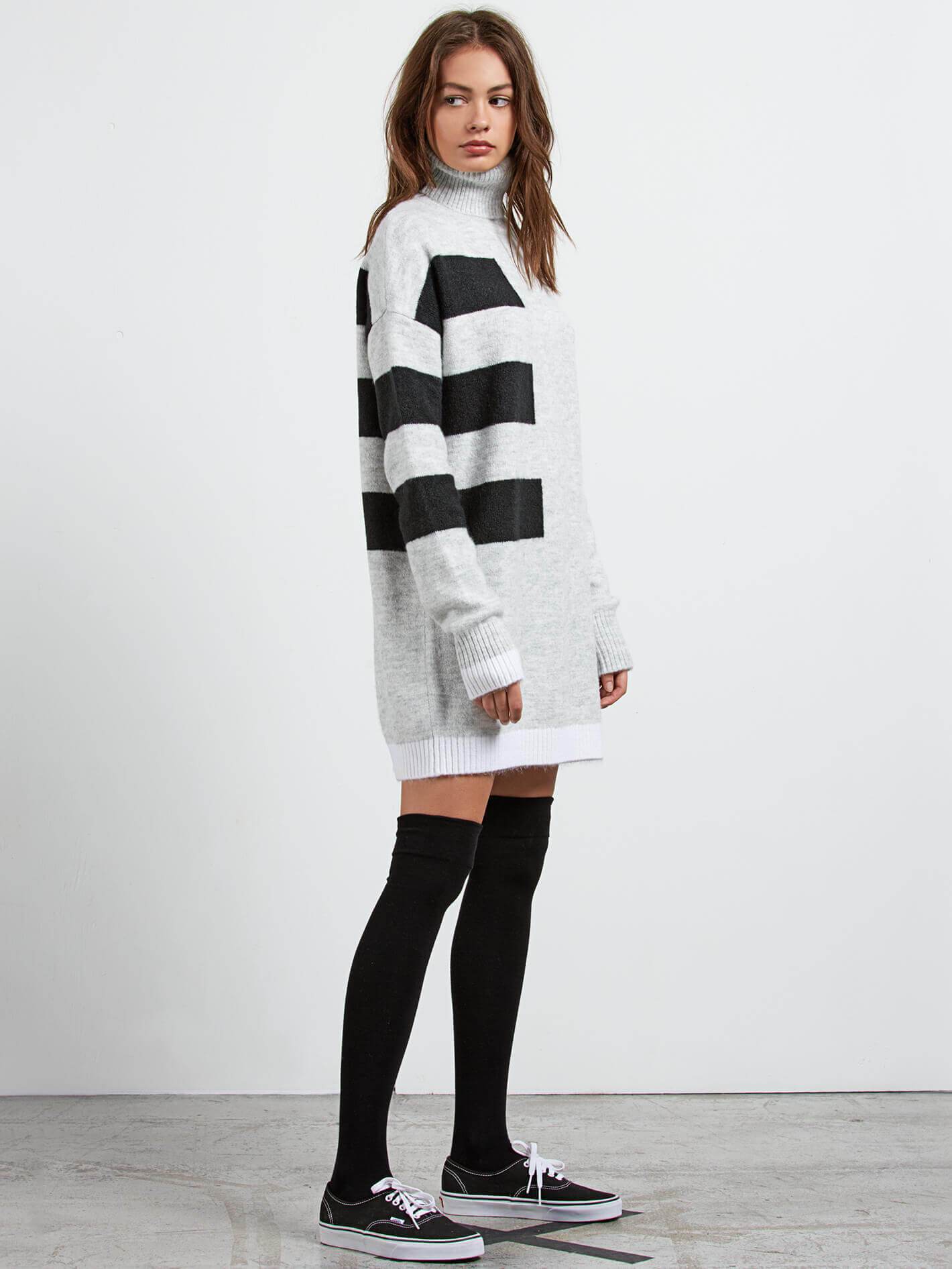 Cold Band Dress - Heather Grey