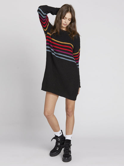 Move On Up Kleid – Schwarze Kombination