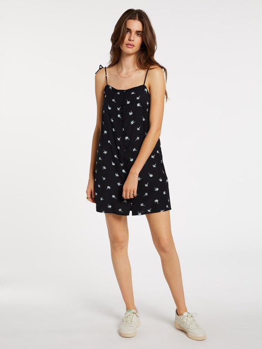 Coco Kleid mit Bindeträgern – SCHWARZE KOMBINATION