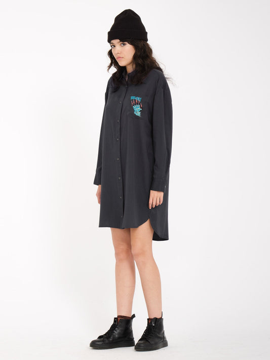Max Sherman Kleid - SCHWARZ MELIERT