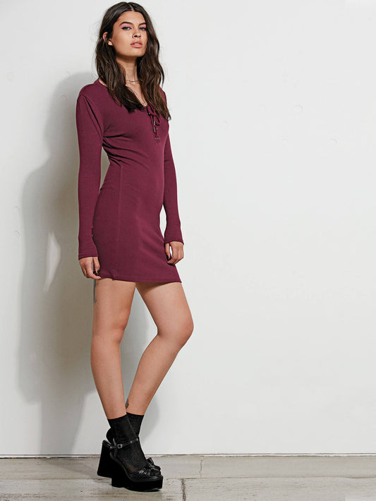 Robe côtelée GMJ - Mulberry