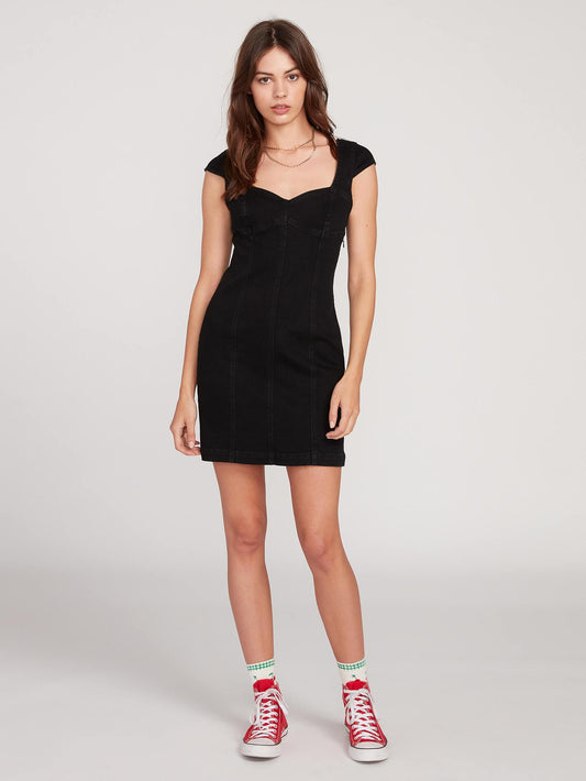 Im Not Sweet Kleid - PREMIUM WASH SCHWARZ