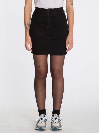 Wellow Denim Skirt - BLACK OUT