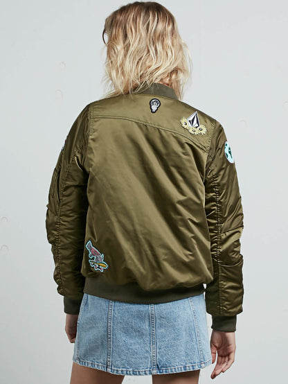 Georgia May Jagger Bomberjacke – Dunkles Camouflage
