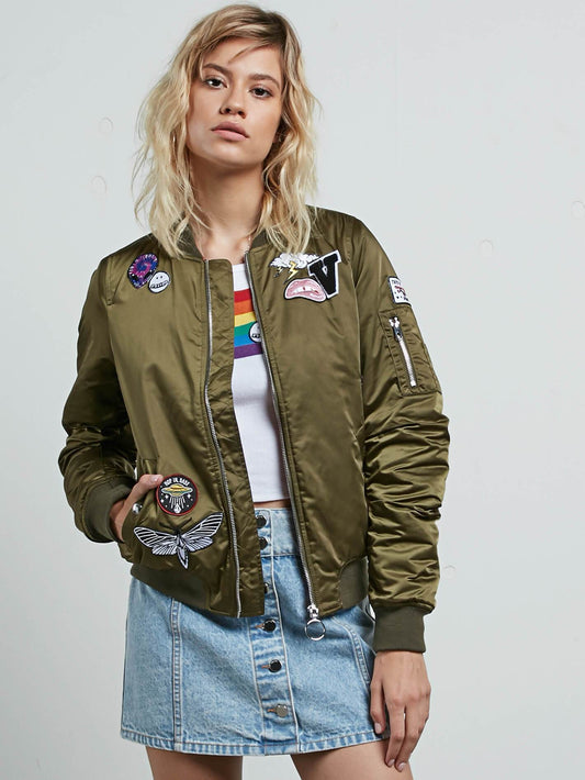 Veste bomber Georgia May Jagger - Dark Camo