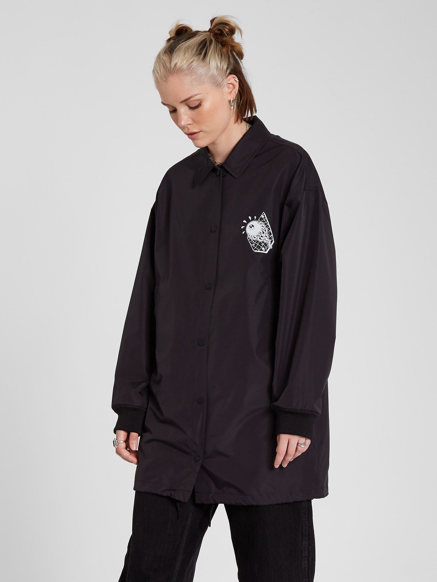 Vlong Coach-Jacke - Schwarz