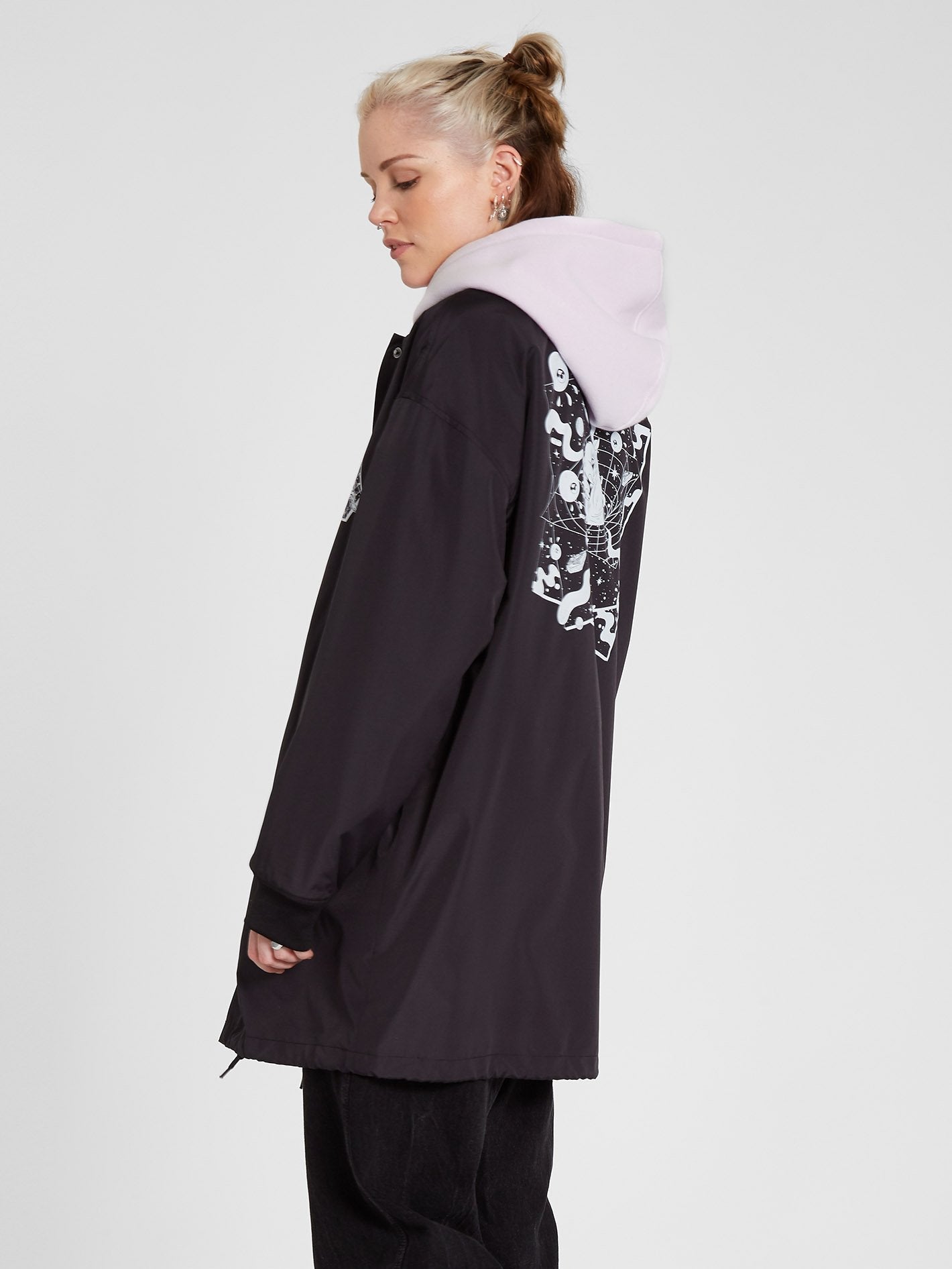 Vlong Coach-Jacke - Schwarz