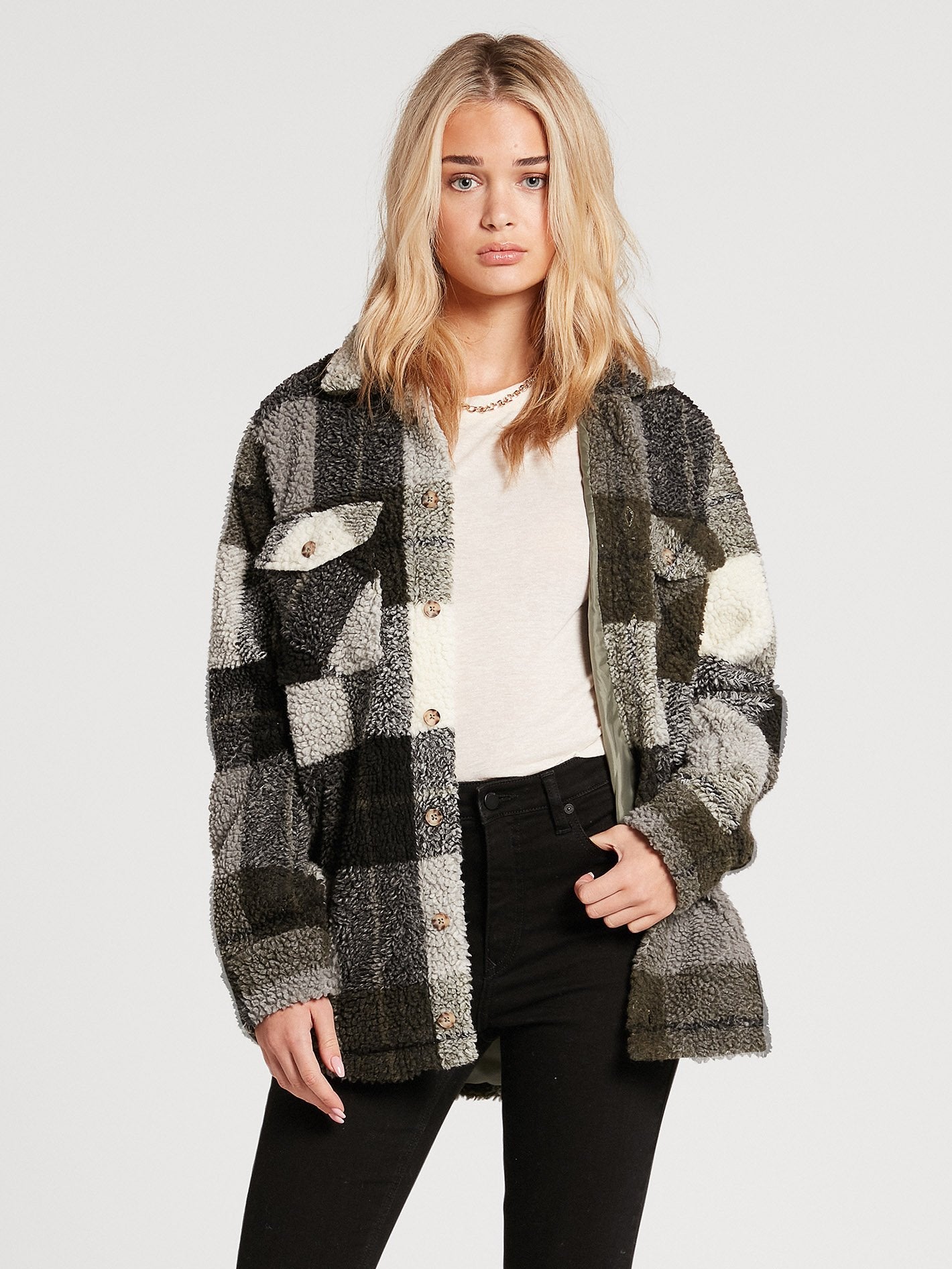Surchemise en Sherpa Silent - ARMY GREEN COMBO