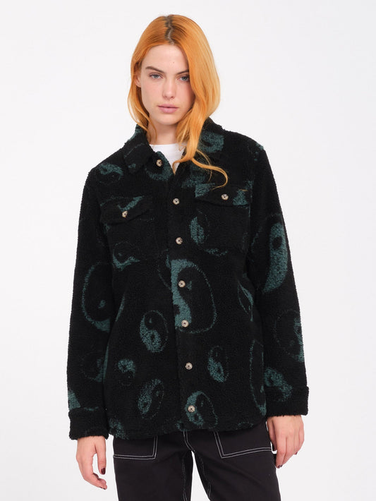 Silent Sherpa Jacket - BLACK COMBO