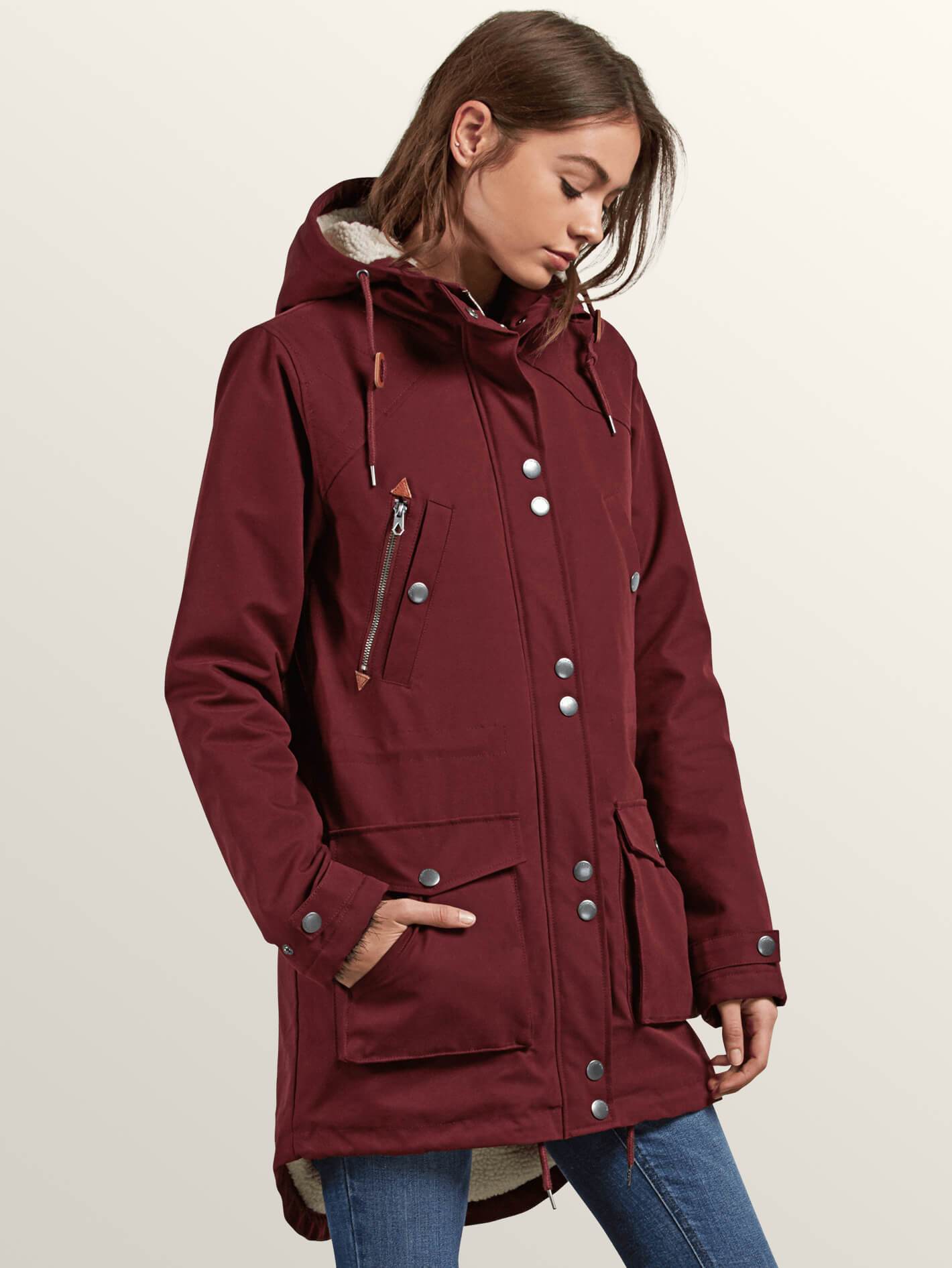Walk On By Jacket - Burgundy