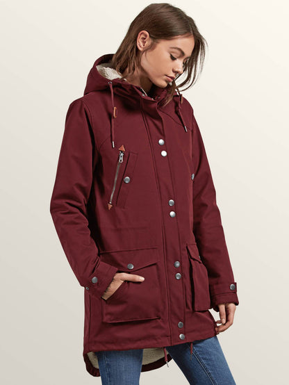 Walk On By Jacket - Burgundy