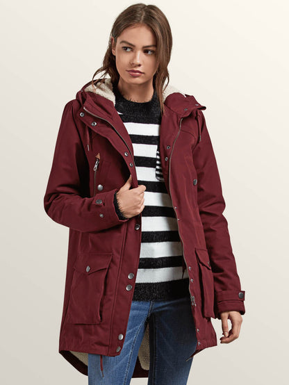 Walk On By Jacket - Burgundy