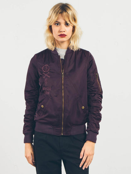 Veste bomber Let's Go - Plum