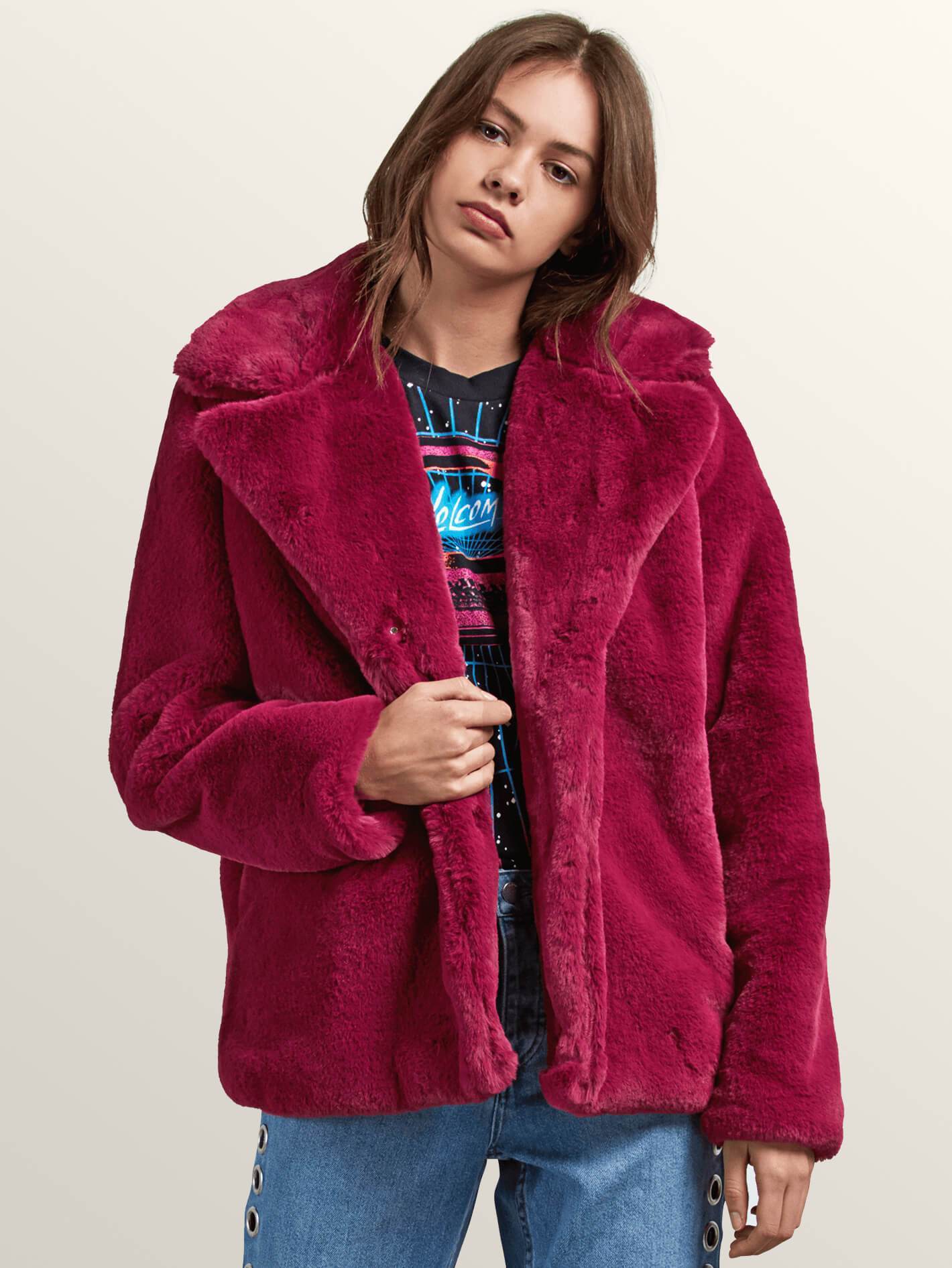Gmj Ravey Kunstpelzjacke – Acai
