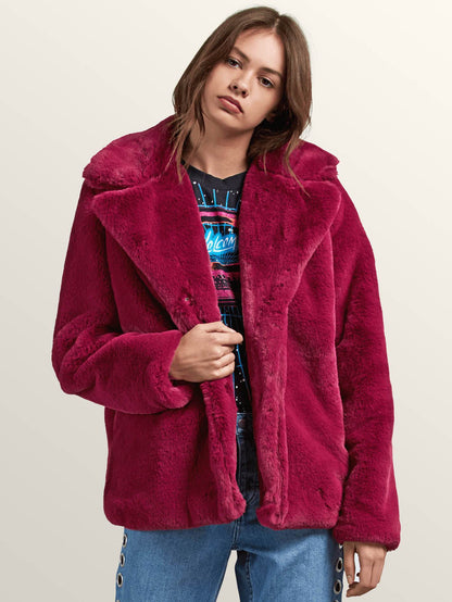 Gmj Ravey Kunstpelzjacke – Acai