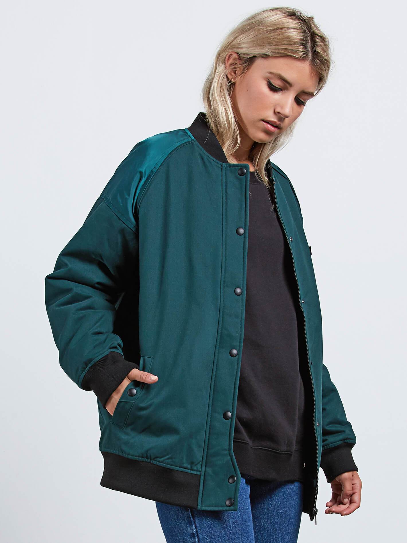 Veste Not Half Bomber - Evergreen