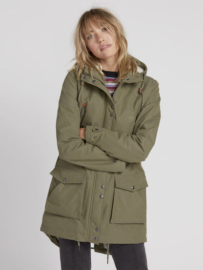 Walk On By 5K Parka – Armeegrün-Kombination