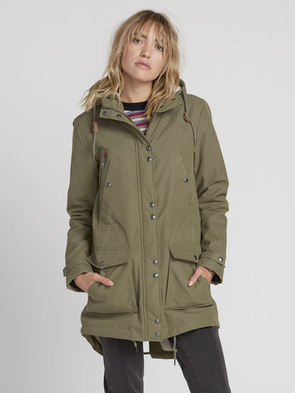 Walk On By 5K Parka – Armeegrün-Kombination