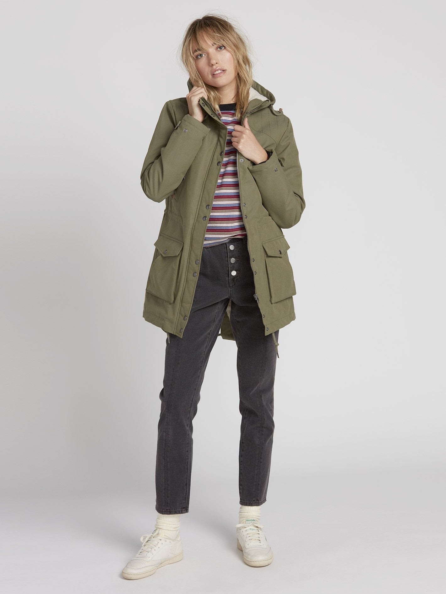Walk On By 5K Parka – Armeegrün-Kombination