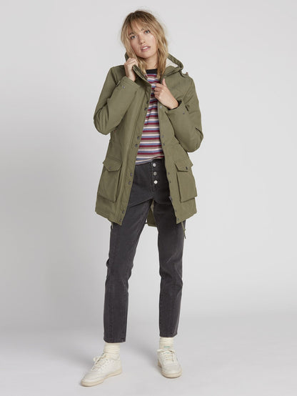 Walk On By 5K Parka – Armeegrün-Kombination
