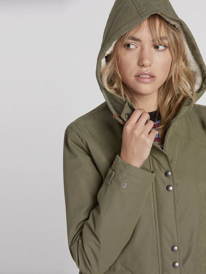 Walk On By 5K Parka – Armeegrün-Kombination
