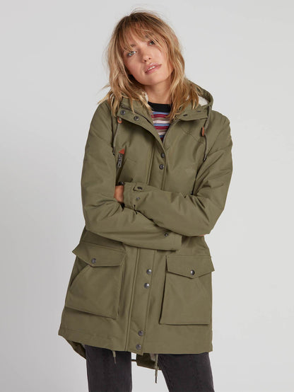 Walk On By 5K Parka – Armeegrün-Kombination