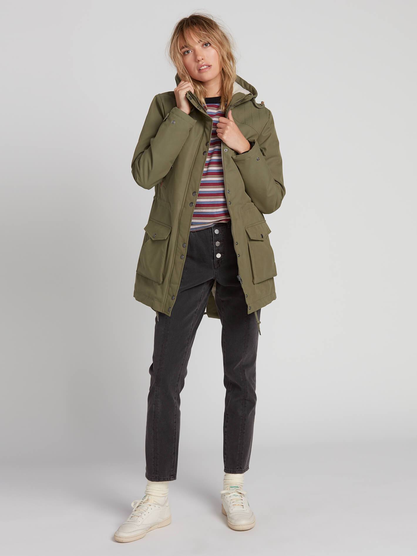 Walk On By 5K Parka – Armeegrün-Kombination