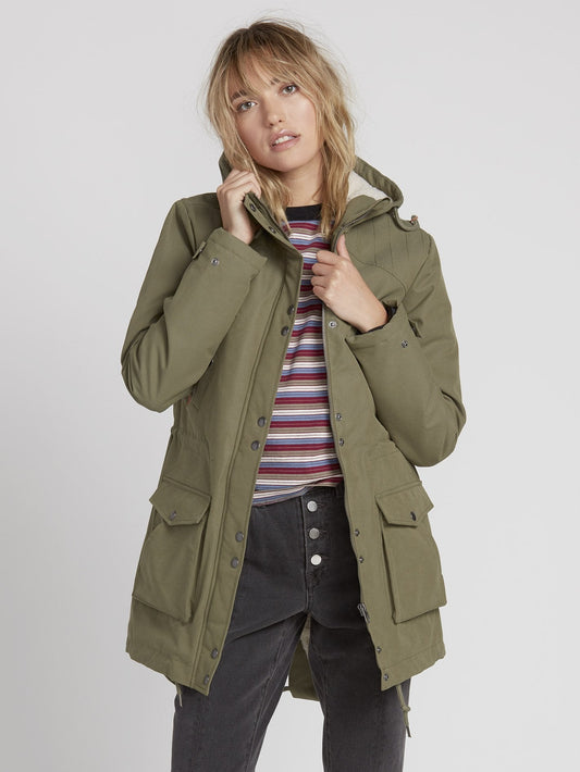 Walk On By 5K Parka – Armeegrün-Kombination