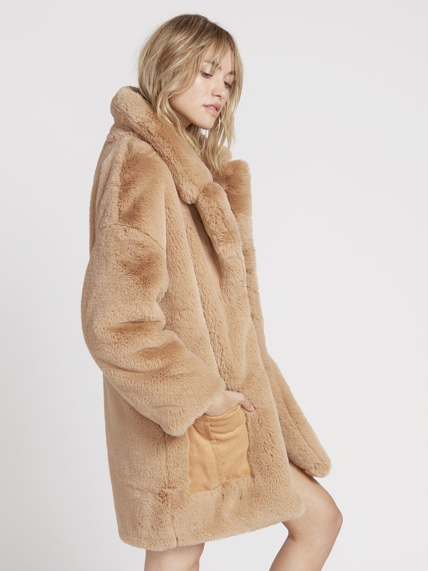 Phewfur Mantel - Kamel